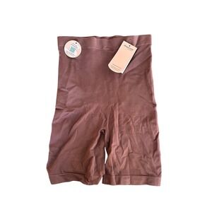 Shapermint Essentials High Waisted Shaper Short Brown XL/2XL #55021 New